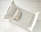 30x48 cm Baumwoll-Samt Hasen Bettwäsche-Set mit Matratze und Kissen für Katzen, Hasen, kleine Hunde
