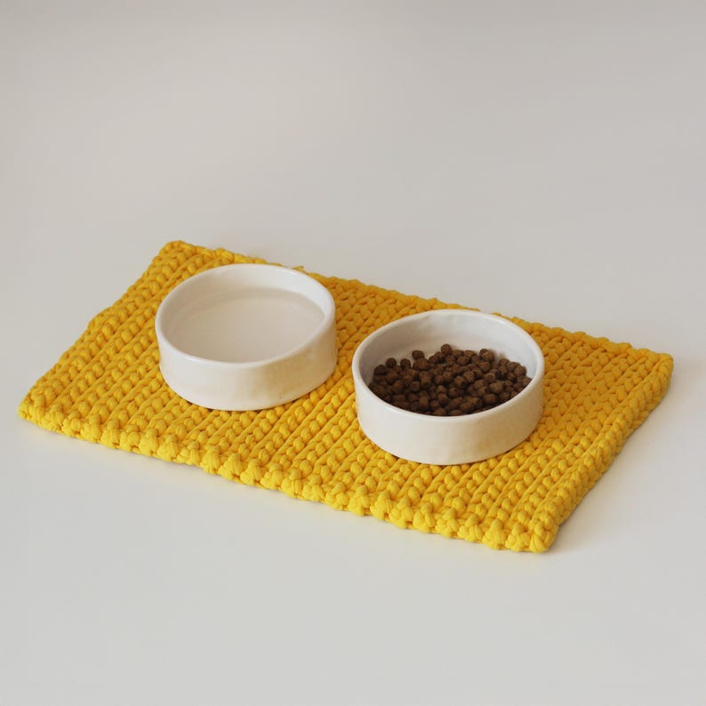 Haustier Futter-Matte aus Baumwolle für Hunde und Katzen, rutschfest, mehrere Größen und Farben