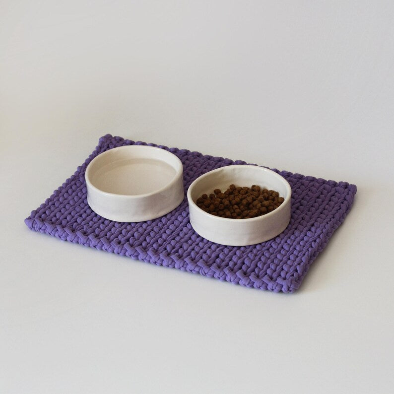 Haustier Futter-Matte aus Baumwolle für Hunde und Katzen, rutschfest, mehrere Größen und Farben