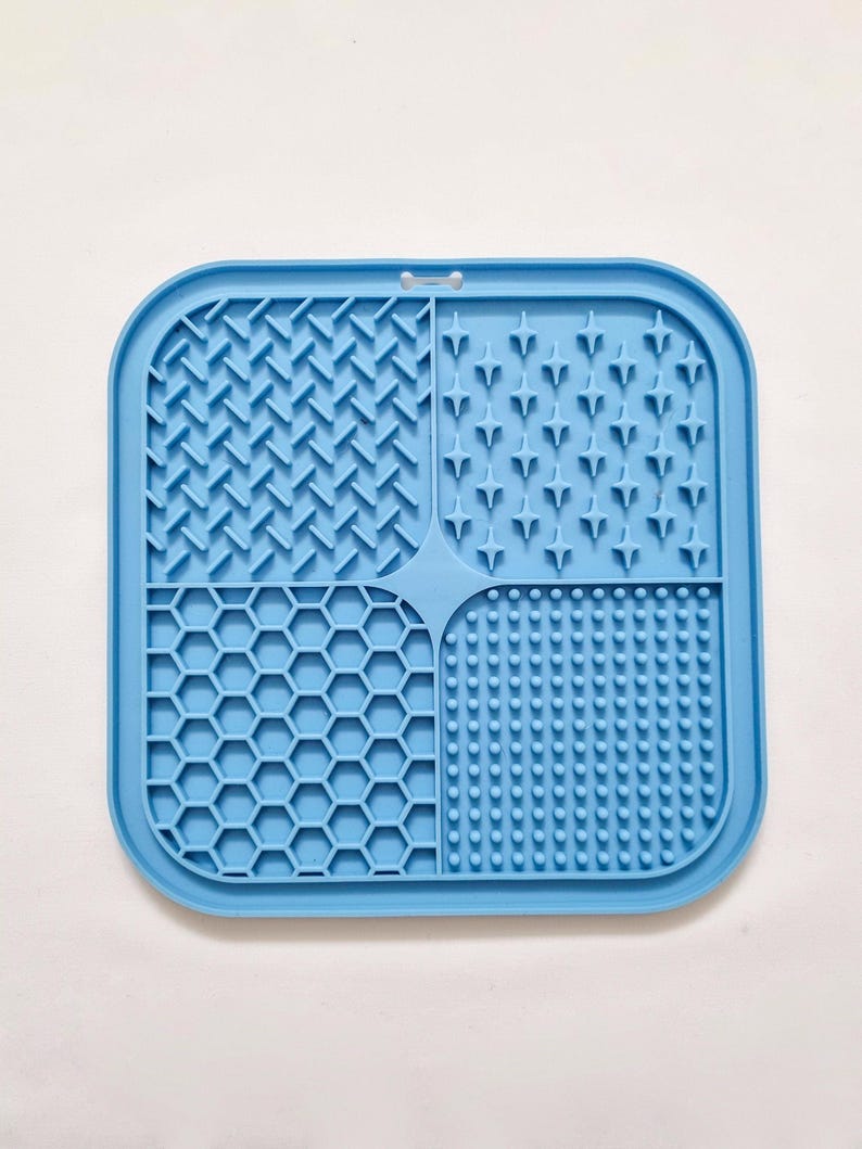 Silikon Haustier langsam Futter Matte, Leckmatte, Saugnapf Matte, 20x20 cm, Hunde angstlinderung, langsames Fressen