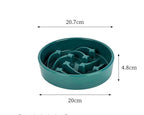 Keramik Slow Feeder Anti-Kipp Doppel-Hundeteller für kleine Hunde und Katzen, Meteor-Design