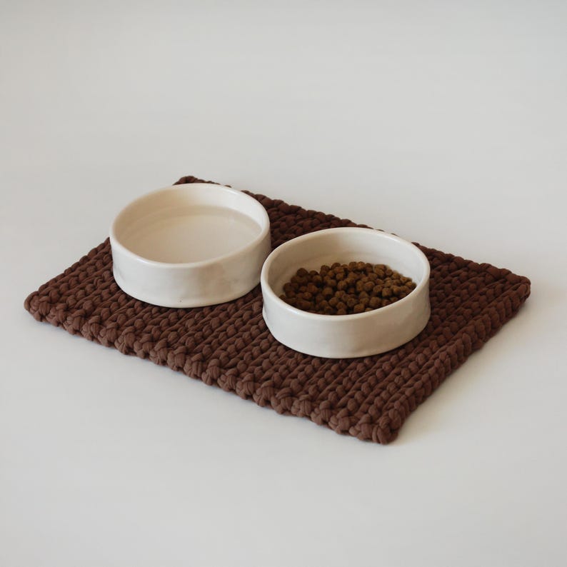 Haustier Futter-Matte aus Baumwolle für Hunde und Katzen, rutschfest, mehrere Größen und Farben