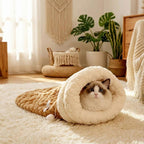 Plüsch-Katzenschlafsack Winter Höhle Nest faltbar