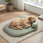 Haustier Sommer Kühlmatte mit Kopfstütze - Atmungsaktives wasserdichtes Sofabett für Hunde und Katzen