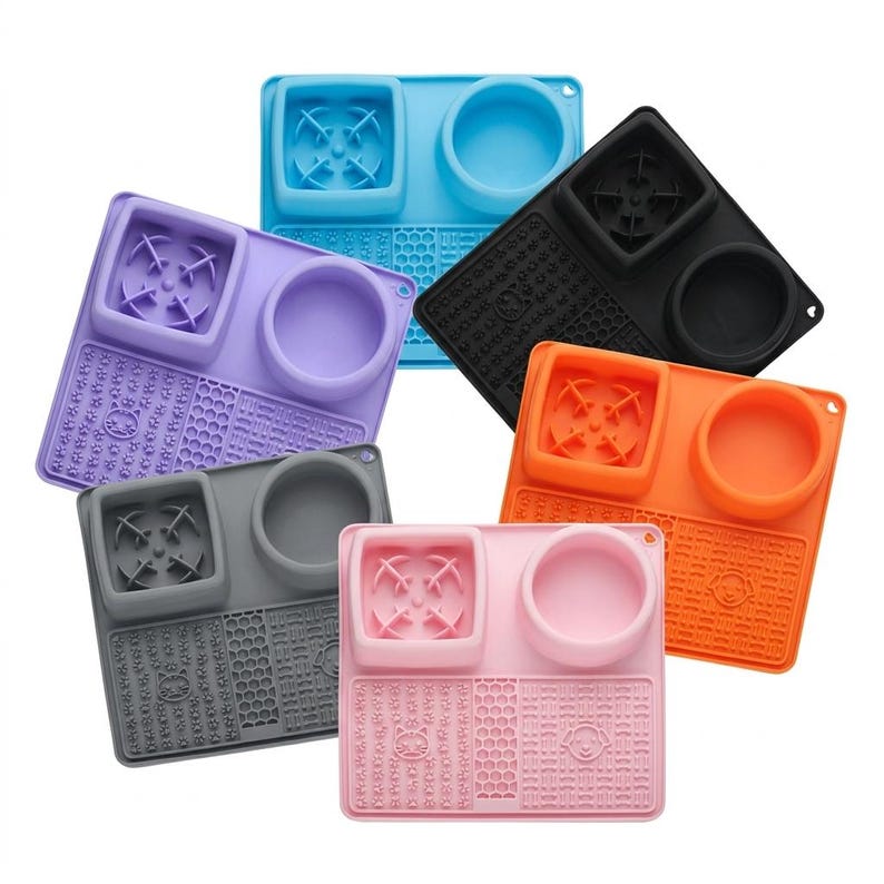 Silikon Lecksteinmatte Slow Feeder für Katzen und Hunde zur Angstlösung und Bereicherung