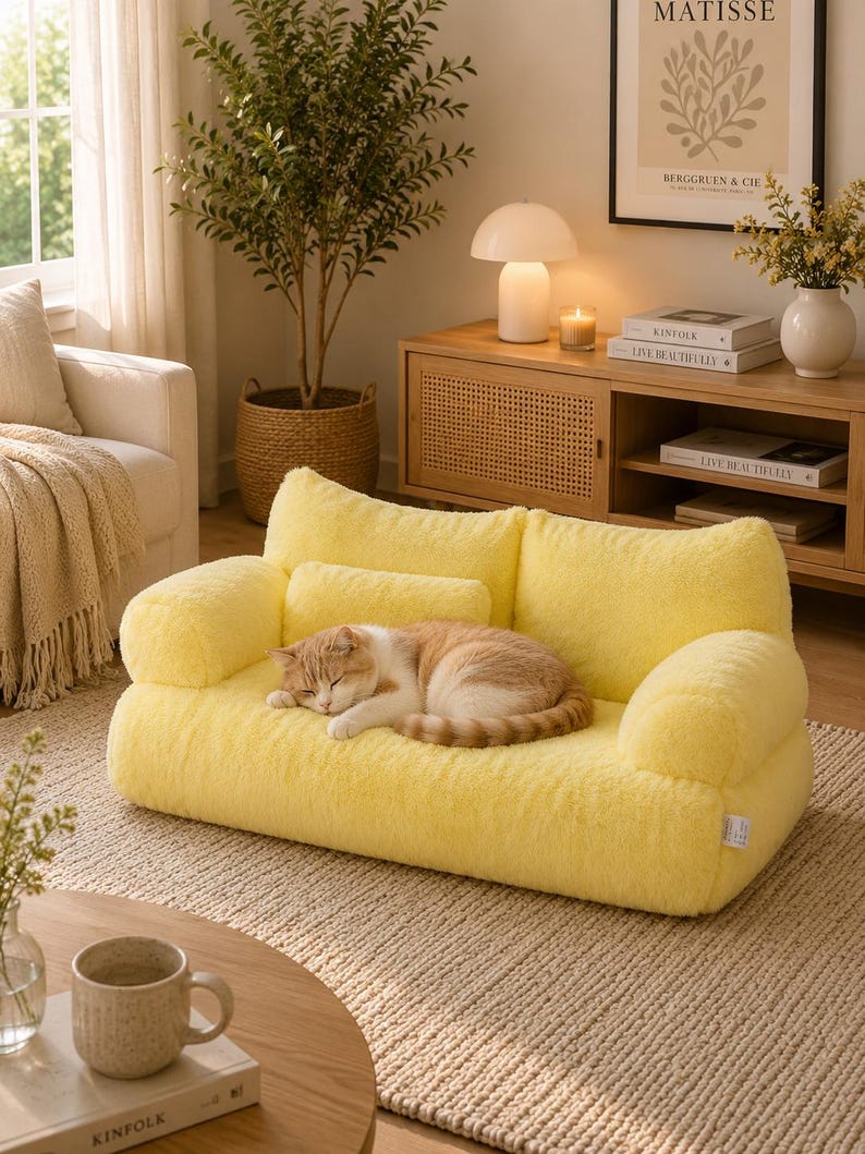 Luxusbett für Katzen und kleine Hunde – Ultraweiches Kuschelsofa