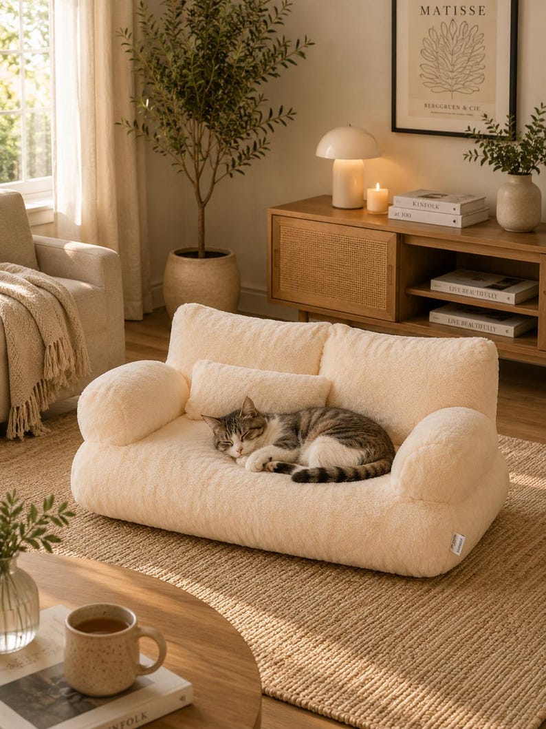Luxusbett für Katzen und kleine Hunde – Ultraweiches Kuschelsofa