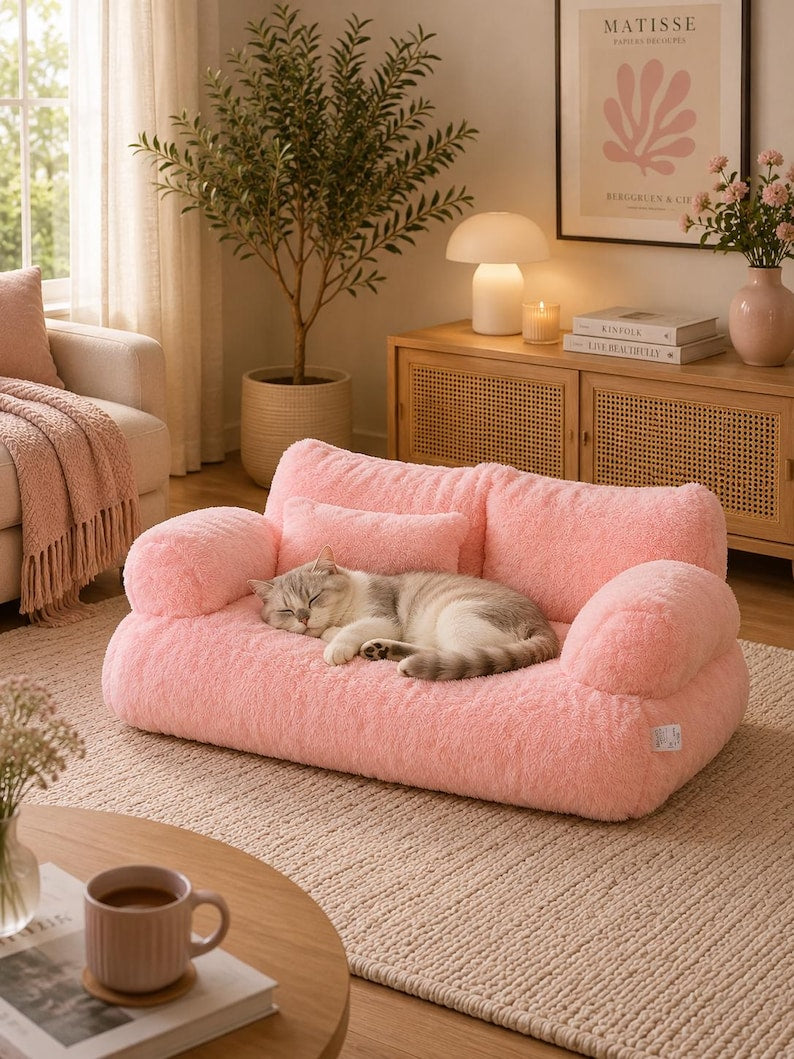 Luxusbett für Katzen und kleine Hunde – Ultraweiches Kuschelsofa