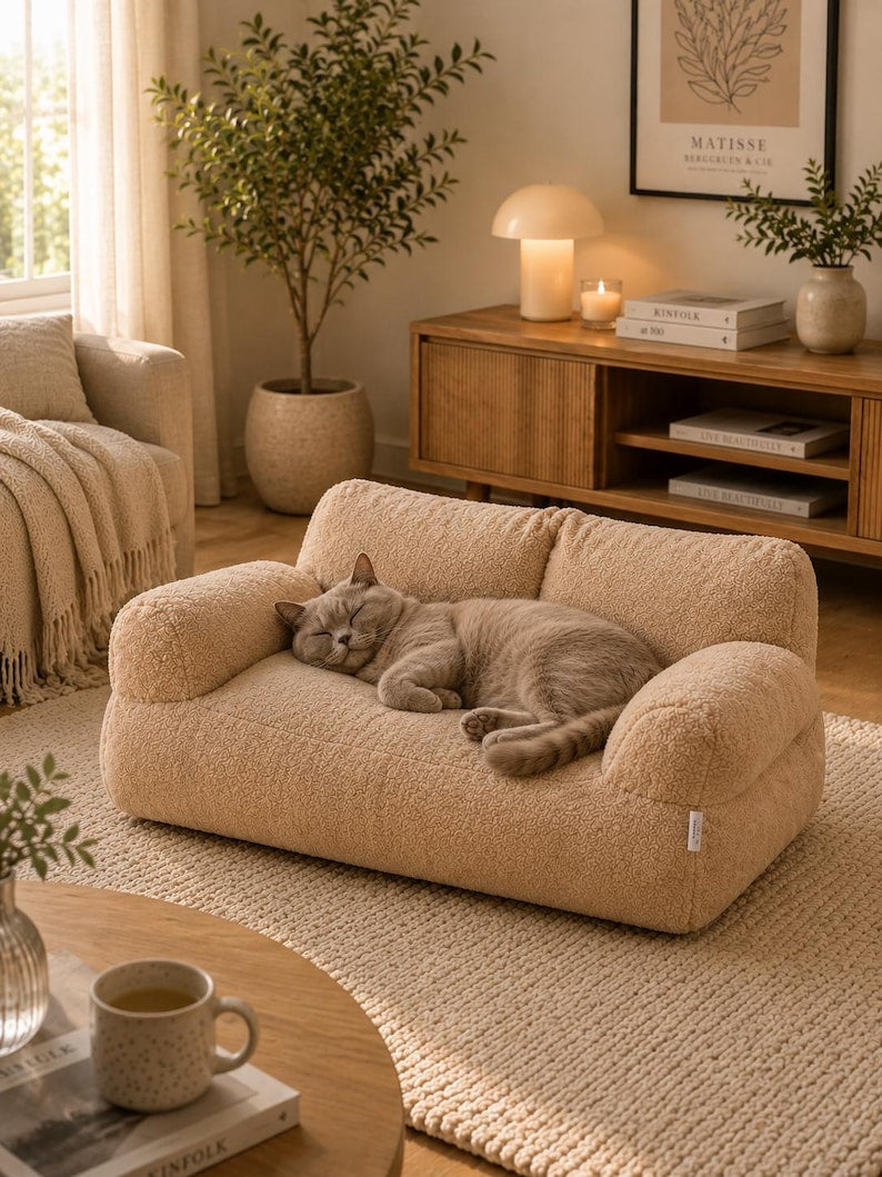 Luxusbett für Katzen und kleine Hunde – Ultraweiches Kuschelsofa