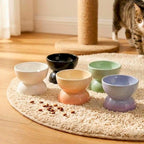 Erhöhter Keramik Katzenfutternapf, Schnurrhaarfreundlich, Hochtemperaturkeramik